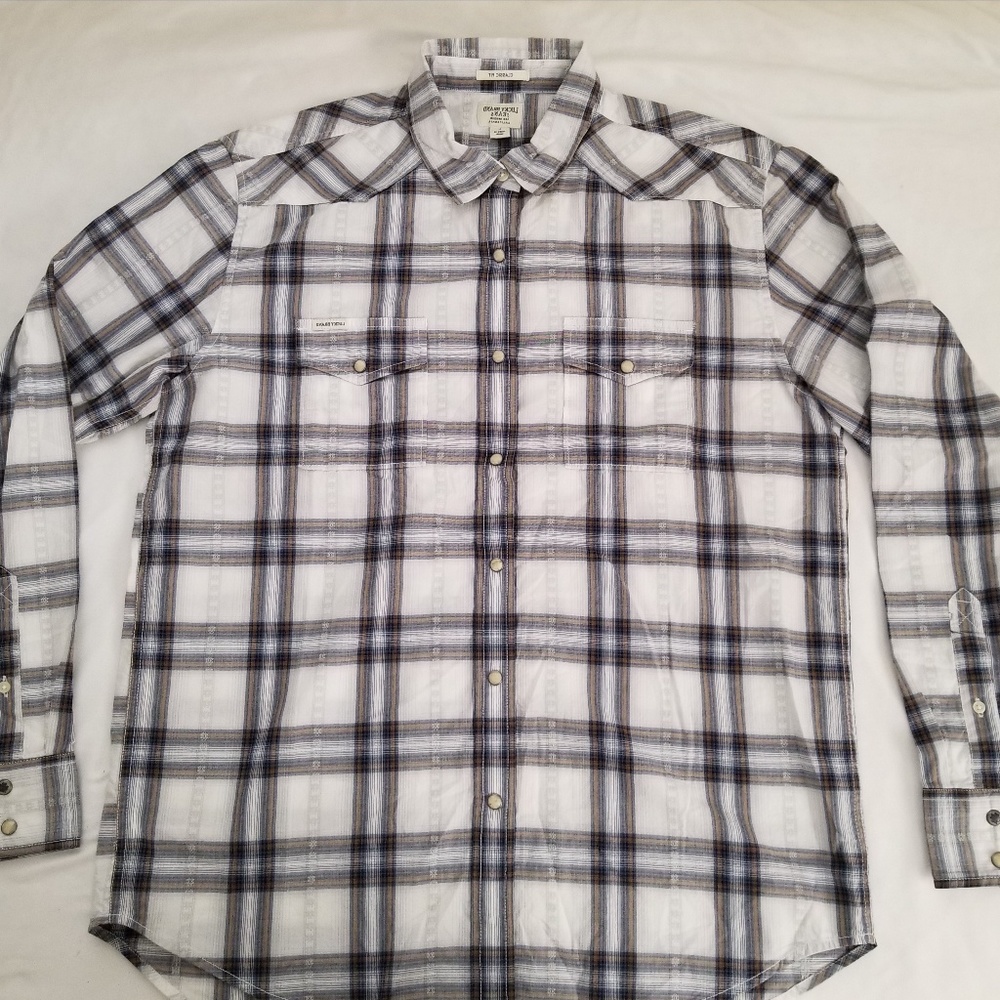 Lucky brand Mens shirt SZ Large classic fit